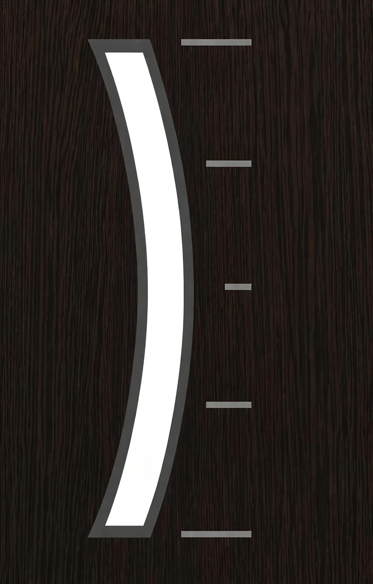 Ușă interioară cu geam sablat și textura wenge